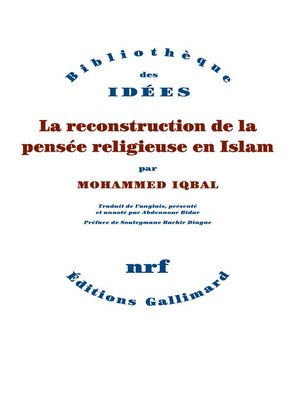 cover image of La reconstruction de la pensée religieuse en Islam
